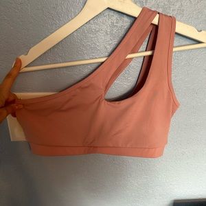 One shoulder sports bra